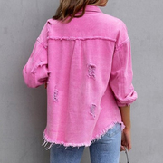 Moderne Damen Jeansjacke - Farbige Denim Outdoor-Jacke für jeden Anlass