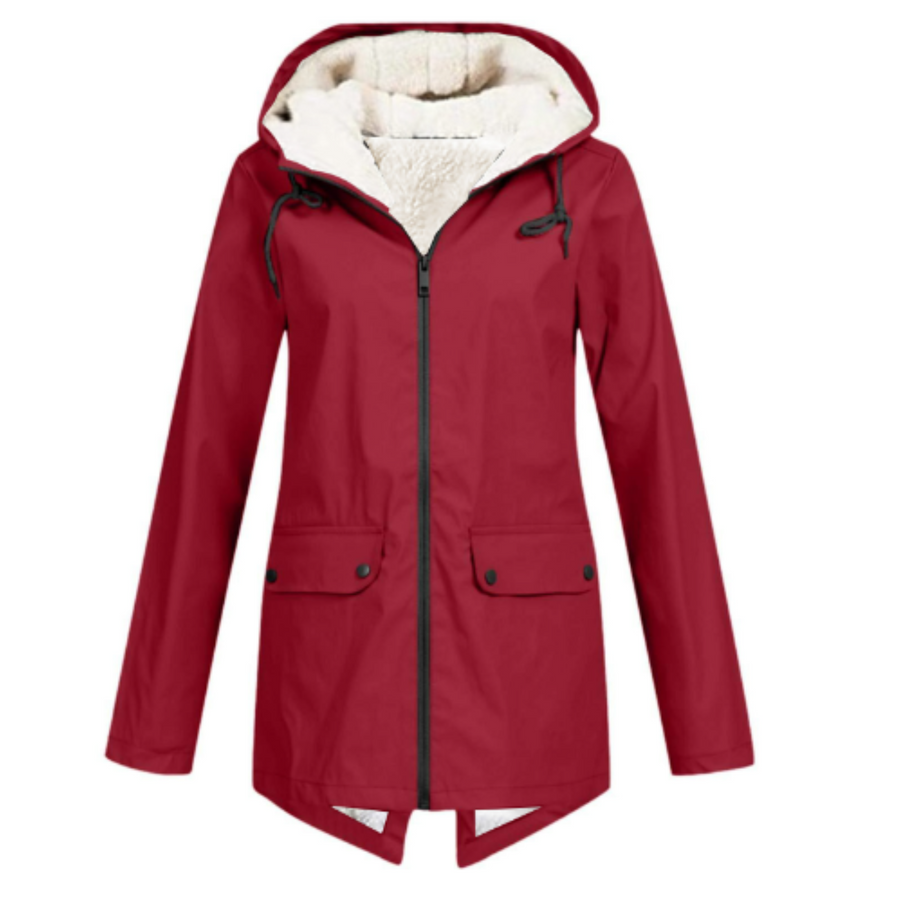 Damen Regenjacke Mit Reißverschluss | Kapuze