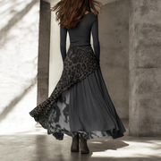 NKEM™ | Langes Kleid mit Leopardenmuster