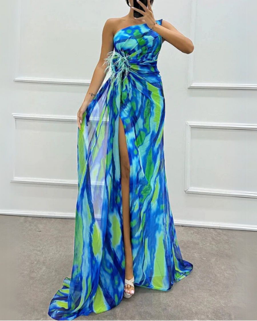 Fenna™ - Lebendige Elegante Drapierte Kleid
