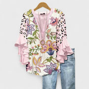 Kay - Stilvolles Oberteil für Damen mit Blumenmustern