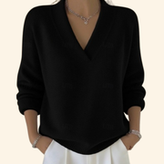 Laura | Stilvoller Damen Pullover elegant mit V-Ausschnitt