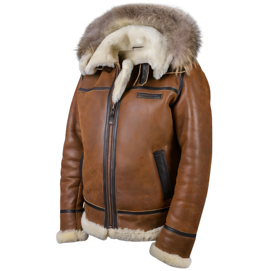 Grantham – Bomberjacke mit Fellkapuze