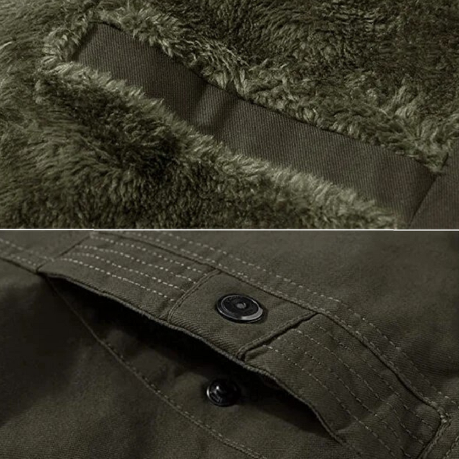 Lässige Winterjacke Mit Taschen Für Herren | Reißverschluss