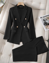 Schwarzes Blazerset