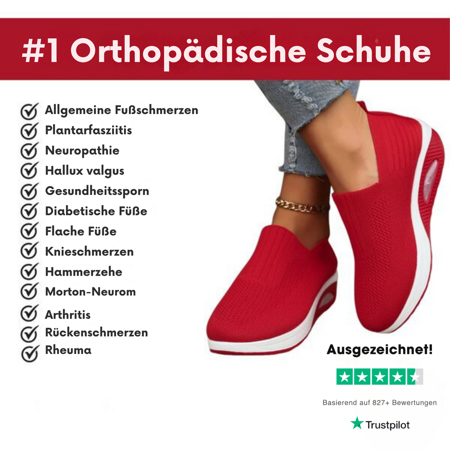Orthopädische Schuhe zur Schmerzlinderung Damen | Dämpfende Sohle & Leichtes Reinschlüpfen