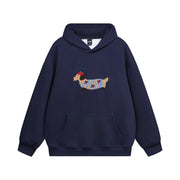 Oversize Hoodie Damen | Dackel-Stickerei & Formstabile Bündchen