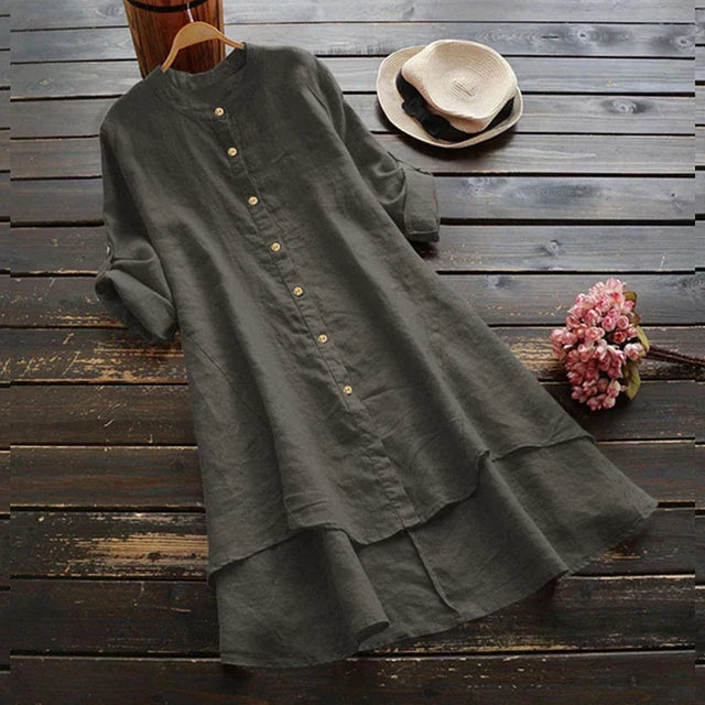 Heidi-Mode | Oversized Sommerkleid aus Baumwoll-Leinen