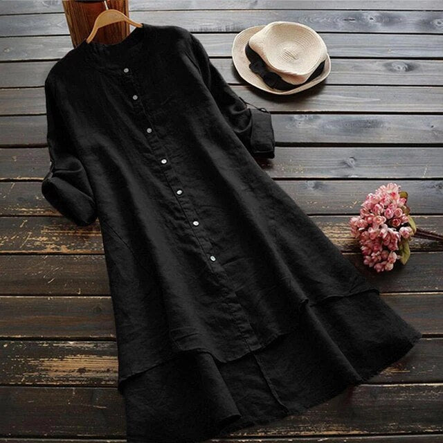 Heidi-Mode | Oversized Sommerkleid aus Baumwoll-Leinen