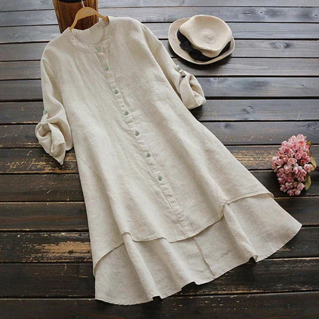 Heidi-Mode | Oversized Sommerkleid aus Baumwoll-Leinen