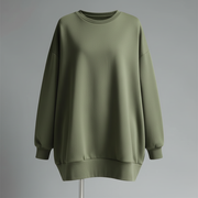 Felpa oversize donna | Comoda girocollo con maniche lunghe