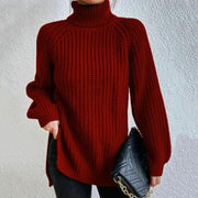 Damen Rollkragenpullover mit Lockerer Passform | Langarm