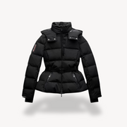 Winterjacke Damen Kurz | Steppjacke mit Gürtel und Hohem Kragen