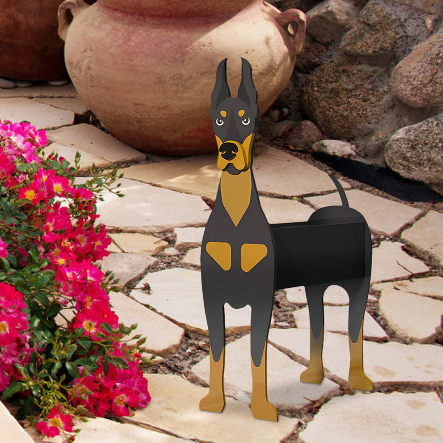 Dobermann Pflanzgefäß