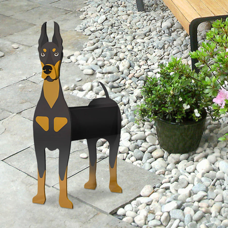 Dobermann Pflanzgefäß