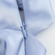 Elegante Schlanke Passform - Seidensatin Sommer Hoodie