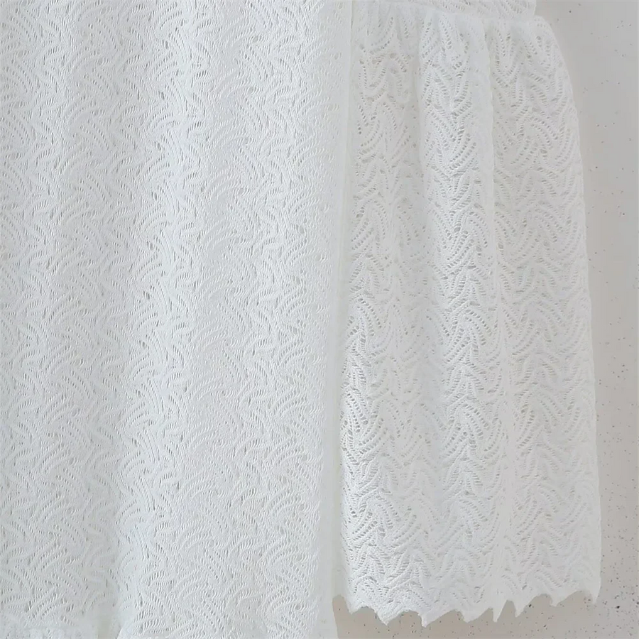 Elegantes Kleid - U-Ausschnitt - Unifarben - Sommer