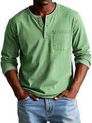 Philipp | Herren Langarmshirt mit Henley-Ausschnitt