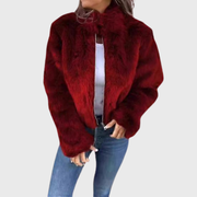 Greta | Warme Damen Fleecejacke Teddy modern elegant