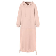 Urbanes hoodie-kleid mit kängurutasche