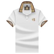 Polohemd Herren | Karierter Kragen & Edle Stickerei
