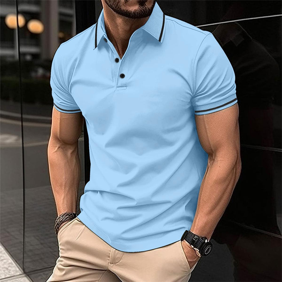 Polohemd Herren | Slim Fit mit Kontraststreifen & Sportlichem Stil