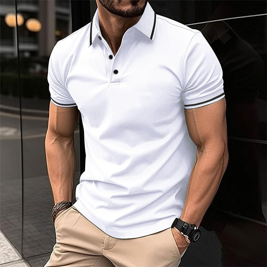 Polohemd Herren | Slim Fit mit Kontraststreifen & Sportlichem Stil