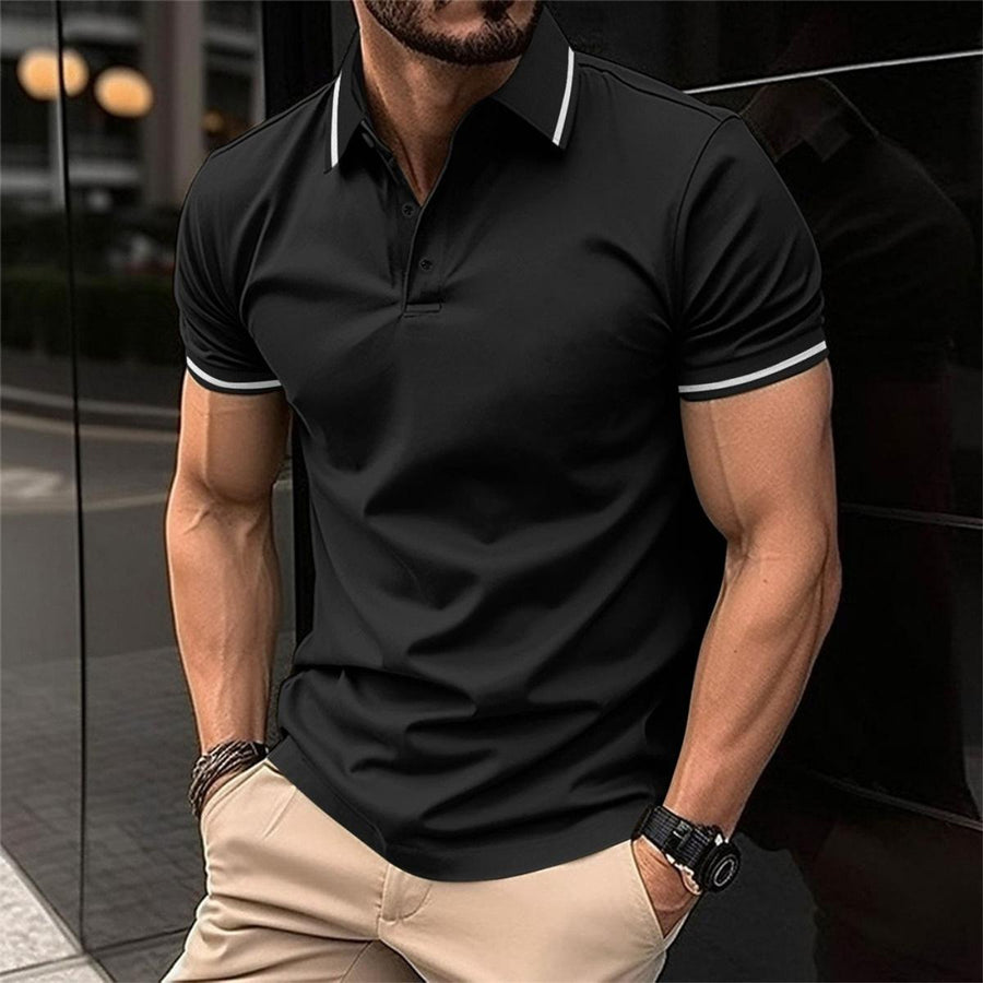 Polohemd Herren | Slim Fit mit Kontraststreifen & Sportlichem Stil