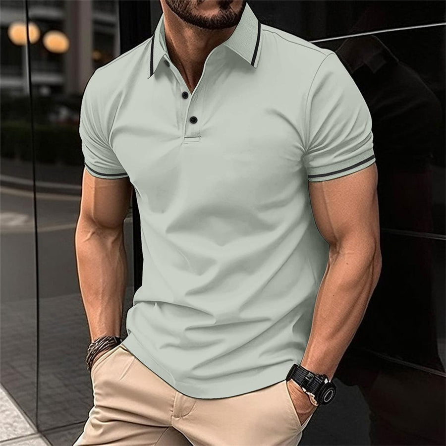 Polohemd Herren | Slim Fit mit Kontraststreifen & Sportlichem Stil