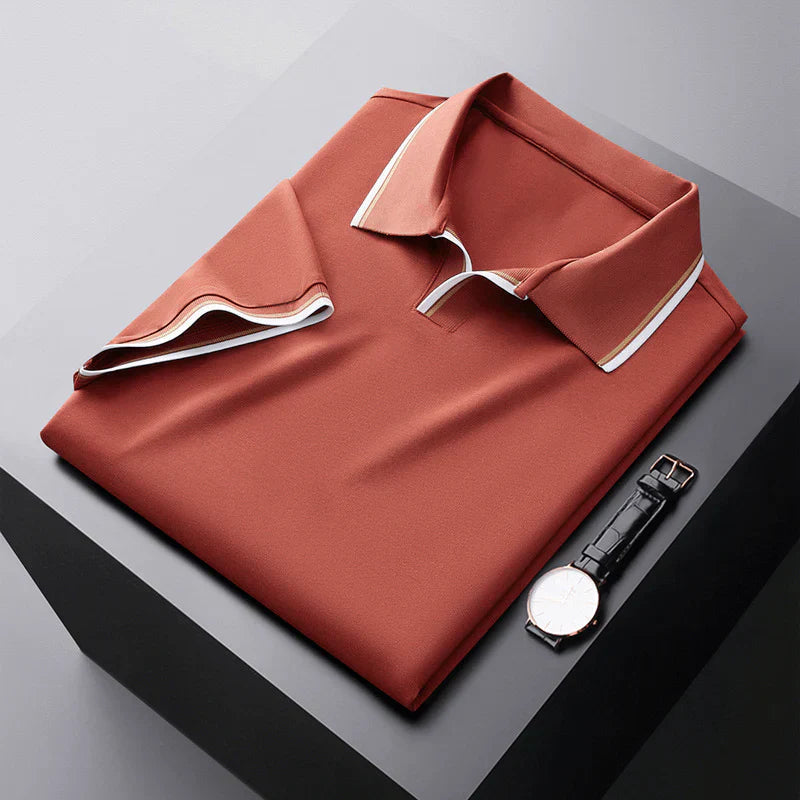 Poloshirt Herren | Classic Fit mit Kontrastkragen & Streifendetails