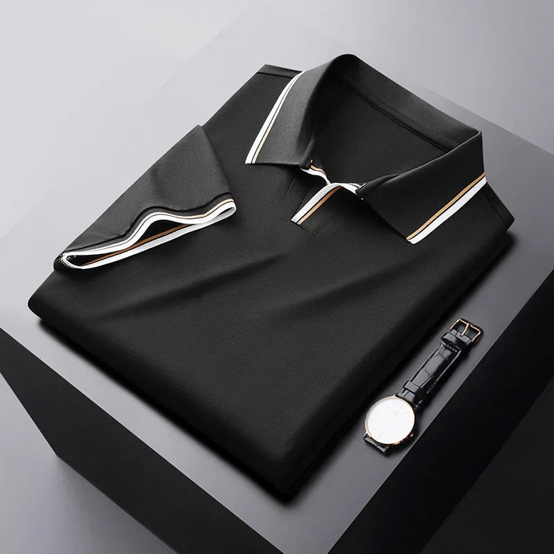 Poloshirt Herren | Classic Fit mit Kontrastkragen & Streifendetails