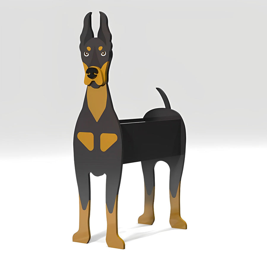 Dobermann Pflanzgefäß