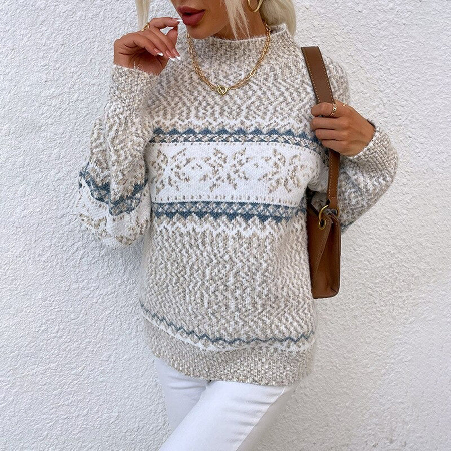 Crystal | Grob gestrickter Pullover im Retro-Stil