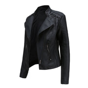 Damen Lederjacke Mit Reißverschluss | Langarm