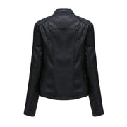 Damen Lederjacke Mit Reißverschluss | Langarm