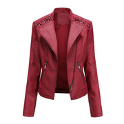 Damen Lederjacke Mit Reißverschluss | Langarm