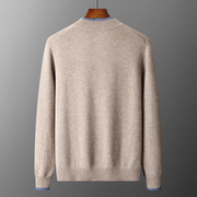 Reißverschluss Strickjacke Für Herren | Minimalistischer Stil Mit Stehkragen