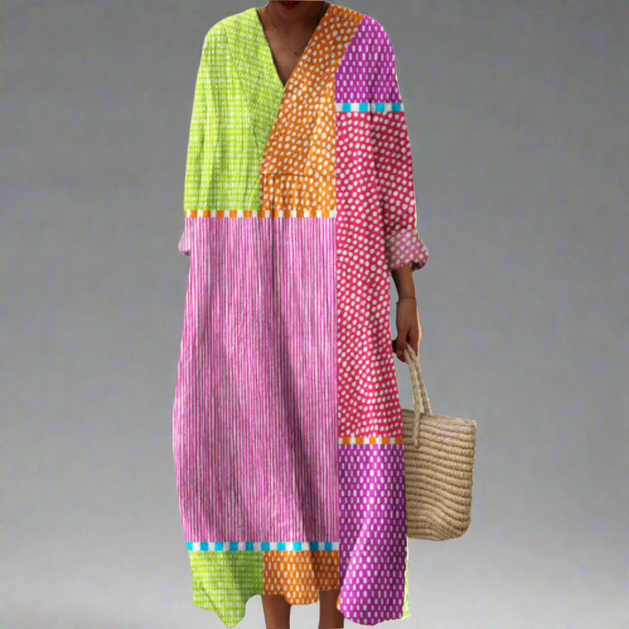 Norva | Fließendes Kleid mit geometrischem Charme