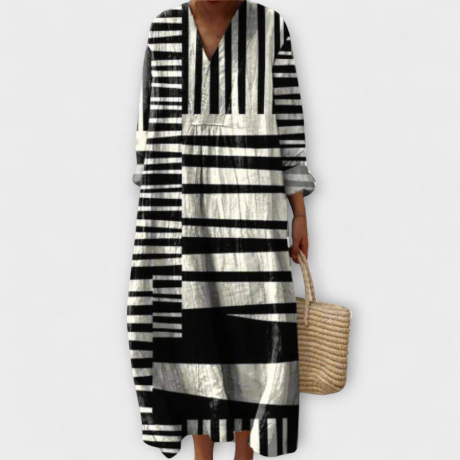 Doris - Stilvolles Geometrisches Kleid