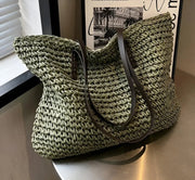 Boho Damentasche – Handgewebte Strandtasche mit Quasten & Details
