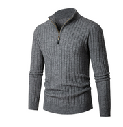 Lässiger Herrenpullover Mit Halbem Reißverschluss | Strick