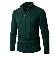 Lässiger Herrenpullover Mit Halbem Reißverschluss | Strick