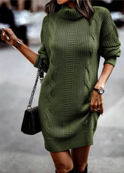 Paula | Damen Kleid grob gestrickt lässig & modern