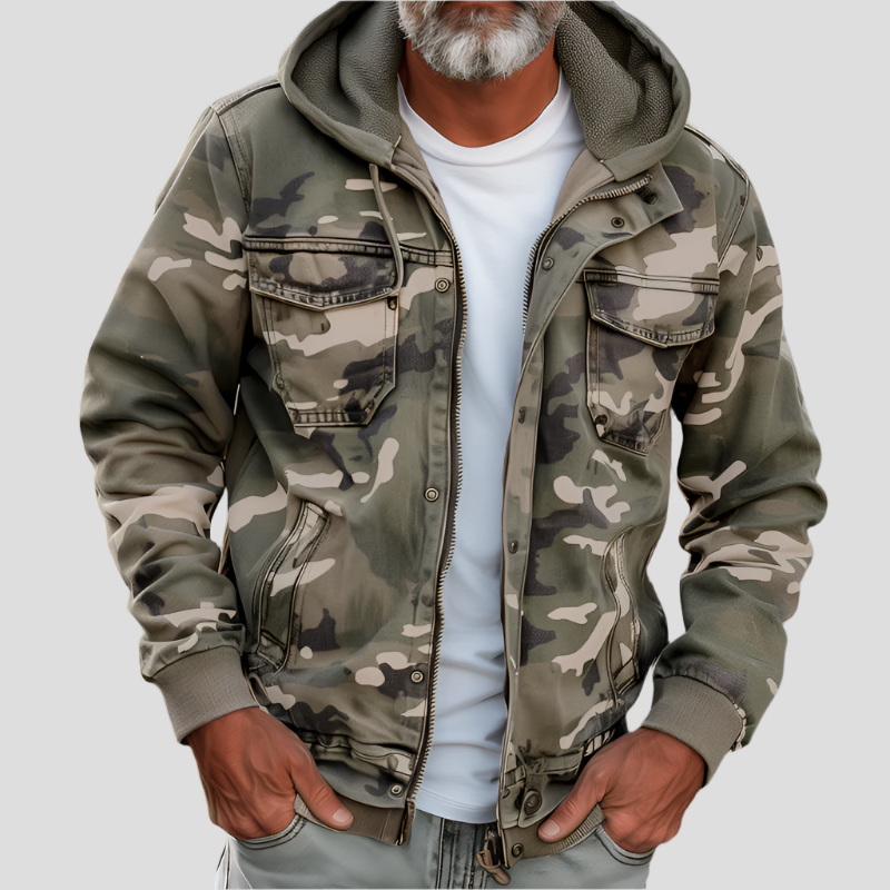 Laura | Moderne Damen Cargo Jacke mit Kapuze und Taschen