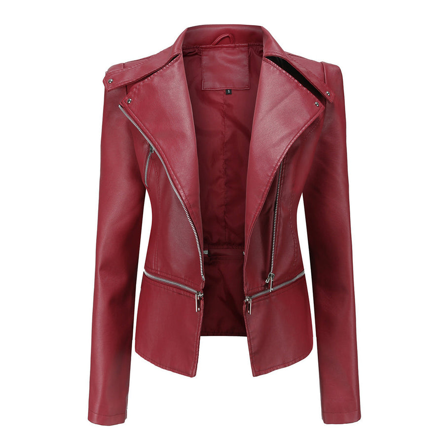 Stilvolle Lederjacke Für Damen | Langarm