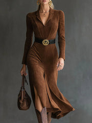 Eleanor™ - Midi-Kleid aus Wildlederimitat