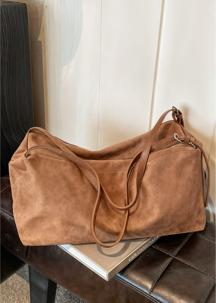 Damen Wildleder Umhängetasche – Vegane Schultertasche Elegant & Kompakt