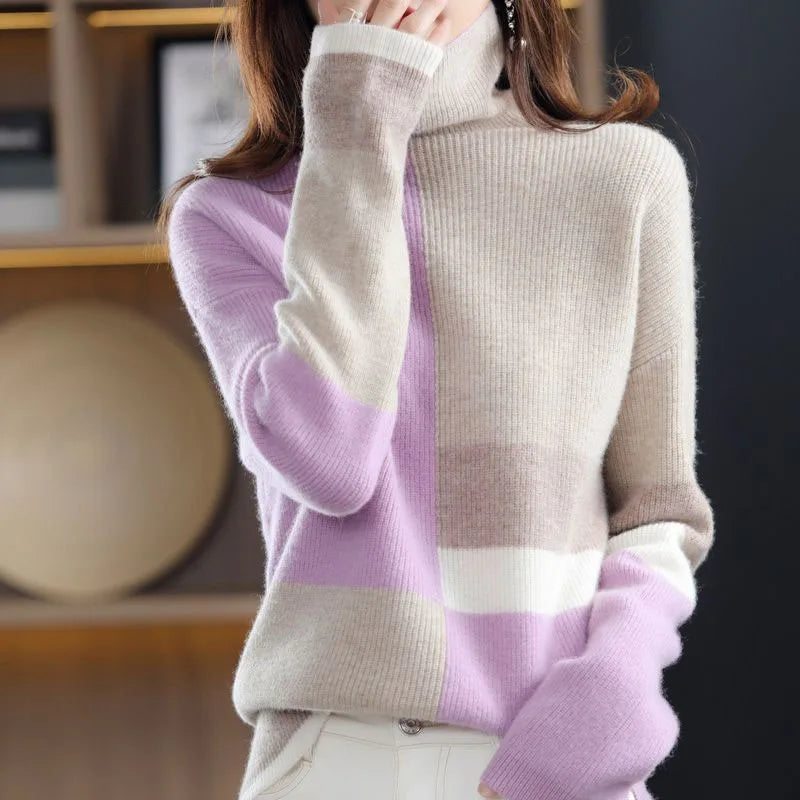 Luxuriöser, farbiger Pullover für Herbst/Winter – Eleganz und Komfort für Herbst und Winter