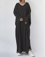 Ricarda- Sommerliches Maxikleid aus Baumwoll Leinen Mix