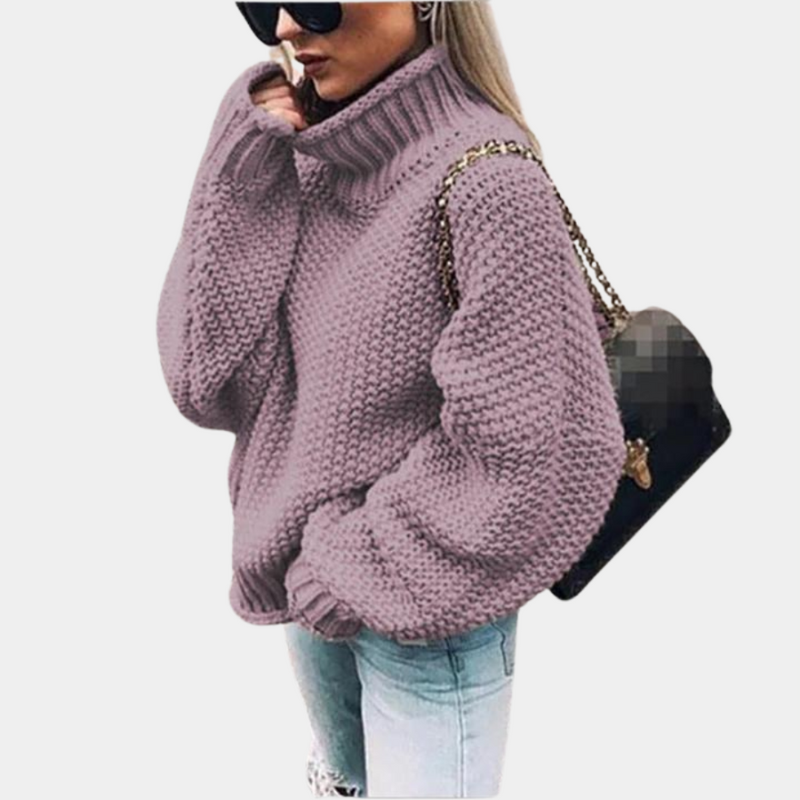 Rollkragenpullover Damen Oversized